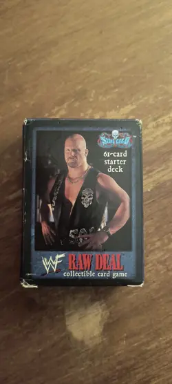 Wwf Raw Deal Card Game Stone Cold Steve Austin Sealed Deck Rough Box - Image 1