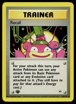 Pokemon Card - Recall 1st Edition Gym Heroes 116/132 Uncommon - Image 1