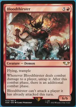 Bloodthirster Warhammer 40,000 NM Red Rare MAGIC MTG CARD (ID# 514180) ABUGames - Image 1