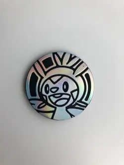 Pokemon Trading Card Game Silver Chespin Sheen Holo Coin - MINT, FAST SHIP - Image 1