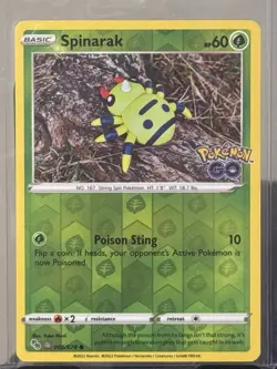 Pokemon Card Pokemon GO Spinarak 006/078 Reverse Holo Common Peelable Ditto - Image 1
