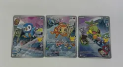 Pokemon 1st Partner Illustration Collections Turtwig #40 Chimchar #41 Piplup #42 - Image 1