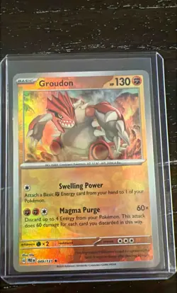 2025 Pokemon Prismatic Evolutions Groudon #049/131 Reverse Holo Master Ball - Image 1