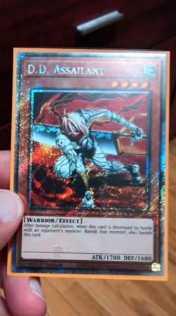 YuGiOh: "D.D. Assailant" - PLATINUM SECRET RARE - RA03 - SHARP MINT NEW! - Image 1
