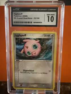 JIGGLYPUFF 2006 Pokemon EX Crystal Guardians 53/100 - CGC 10 GEM MINT - Image 1