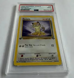 1999 Pokemon Jungle Ist Edition #56 Meowth Vintage WOTC Card - PSA 9 - Image 2
