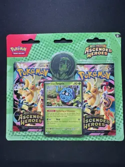 Pokemon TCG - Ascended Heroes 2 Pack Collection Blister Erika’s Tangela SEALED ✅ - Image 1