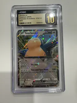 Snorlax ex 076/131 Sv: Prismatic Evolutions CGC Pristine 10 Holo Pokemon TCG - Image 1