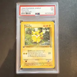 Pokemon Wizards Pikachu Jungle 1st Edition 60/64 Common English 1999 PSA 7 NM - Image 1