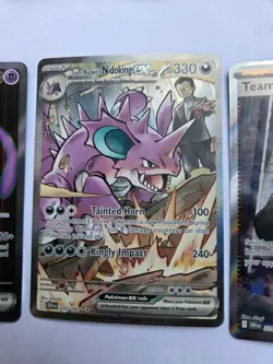 Team Rocket's Nidoking ex -213 225 233/182 Destined Rivals Pokemon TCG, NM - Image 3