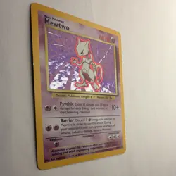Pokemon TCG Base Set 1999 Mewtwo Holo 10/102 Psychic Basic English Card - Image 2