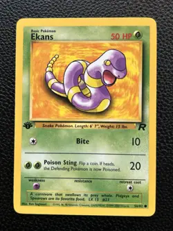 Pokemon 1st Edition Team Rocket Ekans 56/82 - Image 1