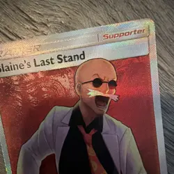 Pokemon Blaine's Last Stand 69/70 Dragon Majesty Full Art Holo Card - Image 3