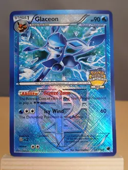 Glaceon 23/116 Crosshatch Holo City Championships Pokemon Promo - Image 3