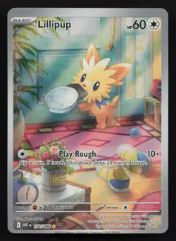 Lillipup 154/086 Holo Illustration Rare White Flare Pokemon Holo Miscut Error - Image 1