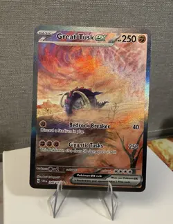 Pokemon TCG Scarlet and Violet Base Set Great Tusk EX 246/198 Holo Full Art A1 - Image 1