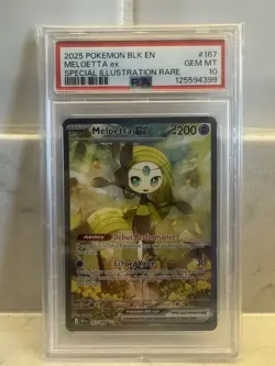 PSA 10 Meloetta ex 167/086 Black Bolt Pokemon TCG Gem Mint - Fast ✅ UK - Image 1