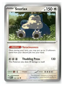 Snorlax 143/165 Uncommon 151 Pokemon Near Mint - Image 1
