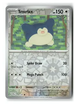 Snorlax 144/191 Common Surging Sparks Pokemon Reverse Holo Near Mint - Image 1