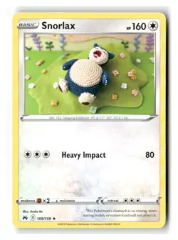 Snorlax 109/159 Rare Crown Zenith Pokemon Near Mint - Image 1