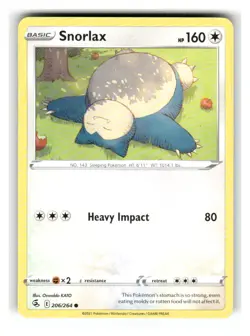 Snorlax 206/264 Common Fusion Strike Pokemon Lightly Played - Image 1