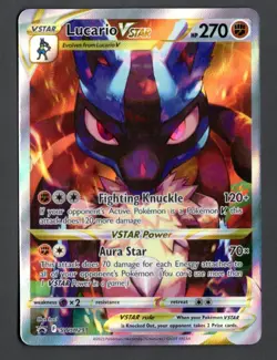 Pokemon TCG 2023 Crown Zenith Set Lucario VSTAR SWSH291 Promo Full Art - Image 1