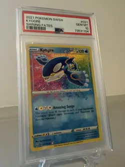 2021 Pokemon Sword & Shield #021 Kyogre Amazing Rare PSA Gem Mint 10 - Image 1