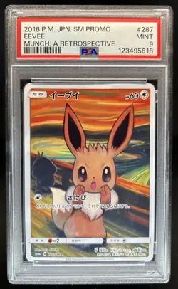 2018 Pokemon SM-P Promos Eevee Munch A Retrospective #287/SM-P PSA 9 - Image 1