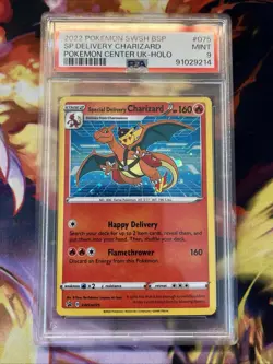 (SWIRL🌀) 2022 Special Delivery Charizard PSA 9 Pokemon Center SWSH#075 UK-HOLO - Image 1