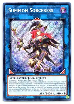 Yugioh Summon Sorceress Secret Rare Battles of Legend: Monster Mayhem BLMM-EN157 - Image 1