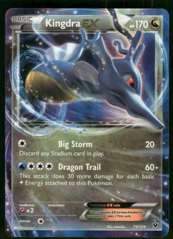 2016 Kingdra EX 73/124 Ultra Rare Holo NM XY - Fates Collide Pokemon - Image 1