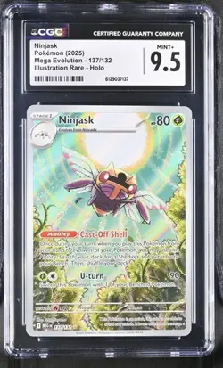 Ninask *CGC 9.5* Illustration Rare *Mega Evolution* #137 * Pokemon - Image 1