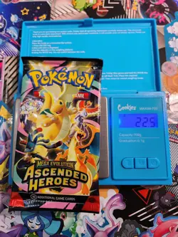 VERY HEAVY! 22.5g Pokemon TCG Ascended Heroes Booster Pack (LOT OF 3 SEALED) - Image 3