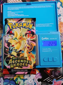 VERY HEAVY! 22.5g Pokemon TCG Ascended Heroes Booster Pack (LOT OF 3 SEALED) - Image 4