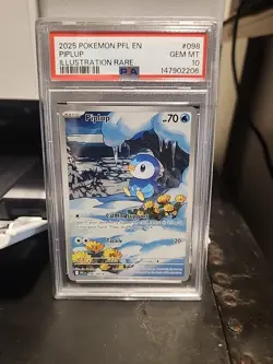 PSA 10 Piplup 098/094 Pokemon TCG Phantasmal Flames Illustration Rare GEM MINT - Image 1