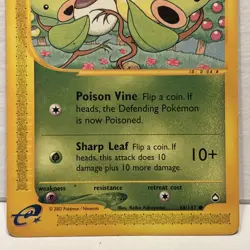 Pokemon TCG Bellsprout 68/147 Common Aquapolis Set LP EXCELLENT - Image 3