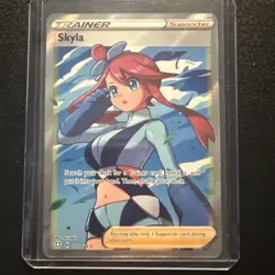 Skyla 72/72 Full Art Trainer Ultra Rare – Shining Fates Pokemon NM - Image 1
