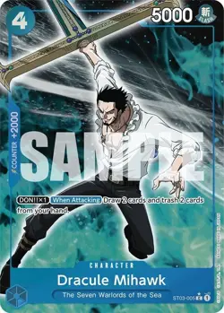 One Piece: Premium Booster PRB01 ST03-005 Dracule Mihawk (Full / Alt Art) - MINT - Image 3