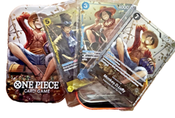 One Piece TCG Vol 2 Tin Promo Trio Set - Ace - Sabo - Monkey D Luffy - Image 1