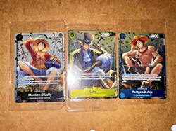 One Piece TCG Vol 2 Tin Promo Trio Set - Ace - Sabo - Monkey D Luffy - Image 3