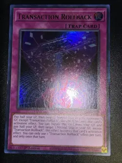 Yugioh! Transaction Rollback - RA04-EN105 - Ultra Rare - 1st Edition Near Mint, - Image 1