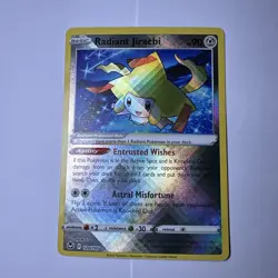 Radiant Jirachi - Silver Tempest 120/195 Shiny Holo Rare Pokemon Card NM - Image 1