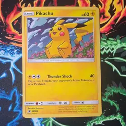 Pokemon Pikachu SM206 SM Promo Holo Basic 60HP English 2019 Akira Komayama Card - Image 1