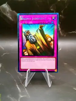 Solemn Judgment RA02-EN075 PCR 1st Edition Yu-Gi-Oh NM Exact Card A - Image 1