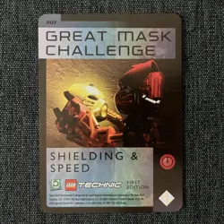 LEGO Bionicle TCG Quest For The Masks #207 CHALLENGE CARD 1st Edition FOIL - Image 1