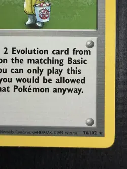 Pokemon Breeder 76/102 99 Pokemon TCG Base Set Trading Card NM - Image 4