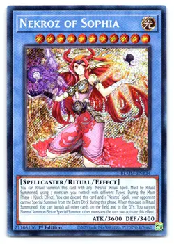 Yugioh Nekroz of Sophia Secret Rare Battles of Legend: Monster Mayhem BLMM-EN134 - Image 1