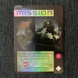 LEGO Bionicle TCG Quest For The Masks #201 MISSION CARD 1st Edition FOIL - Image 1