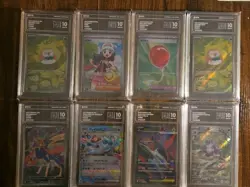 Pokemon PCG Graded Card Lot Of 8 (Gem-Mt 10 & Pristine) EX, AR, SR - Image 1