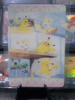 Pikachu Togepi Fancy Graffiti Sealdass 24 Japanese Pokemon 1999 Bandai Card - Image 1
